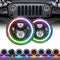 Faro LED 7 pulgadas con Ojos de Ángel Multicolor para Vehículos 4x4 y Modificaciones
