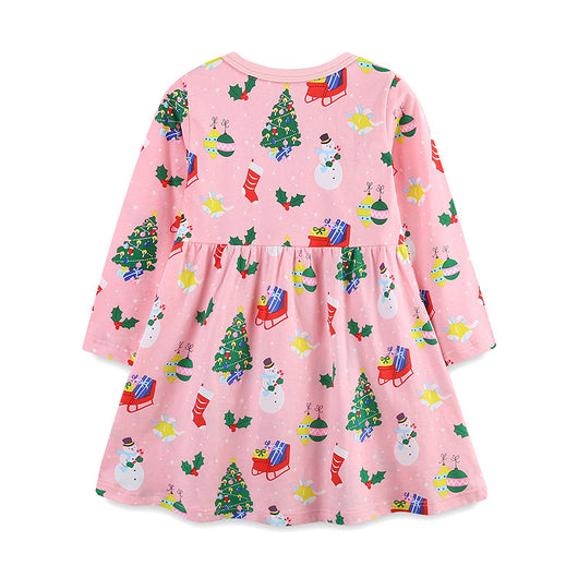 Vestido Navideño Infantil de Algodón Estilo Europeo con Diseño de Princesa - Image 3