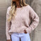 Sudadera suelta cuello redondo con detalles cutout
