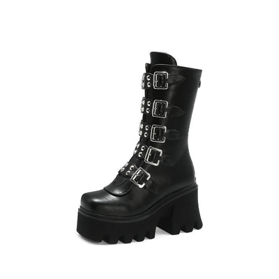 Botas Martin Plataforma Estilo Punk para Mujer - Image 3