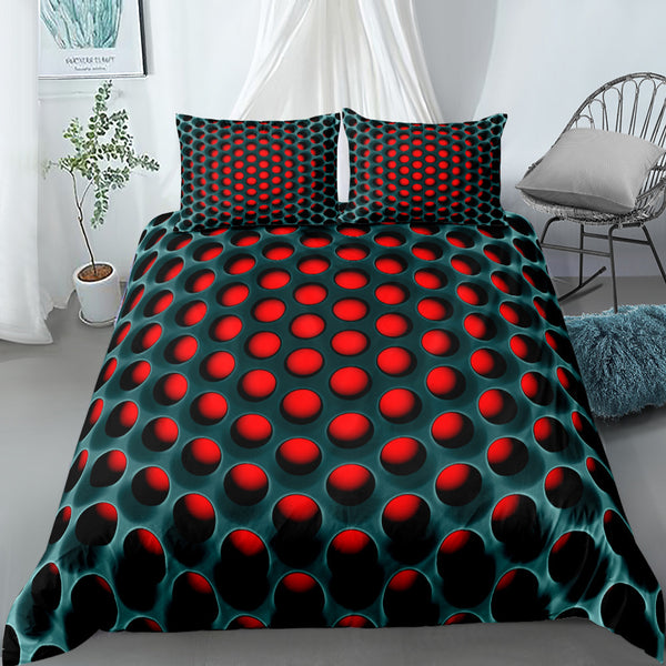 Juego de Edredón Nido de Abeja de Tres Piezas