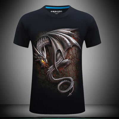 Playera Oversized Dragón Asiático - Cuello Redondo Manga Corta Talla Grande - Image 3