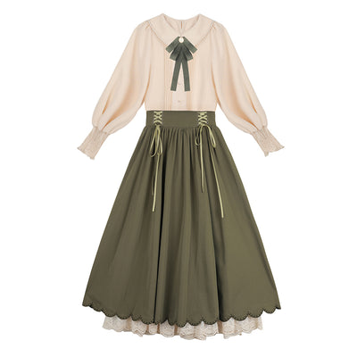 Conjunto de Vestido A con Cuello de Muñeca para Mujer - Image 4