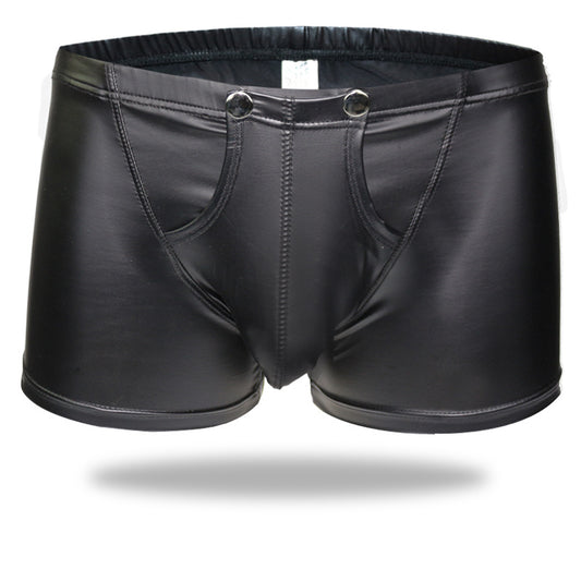 Bóxer Slip de Cuero Charol para Hombre