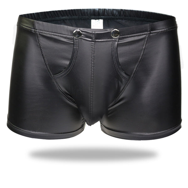 Bóxer Slip de Cuero Charol para Hombre