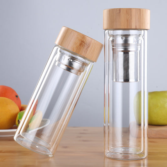 Vaso Térmico Doble Pared con Filtro de Té - Acero Inoxidable