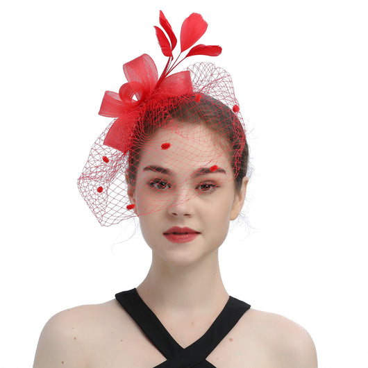 Tocado de Novia con Velo, Lazo y Sombrero de Copa - Image 3