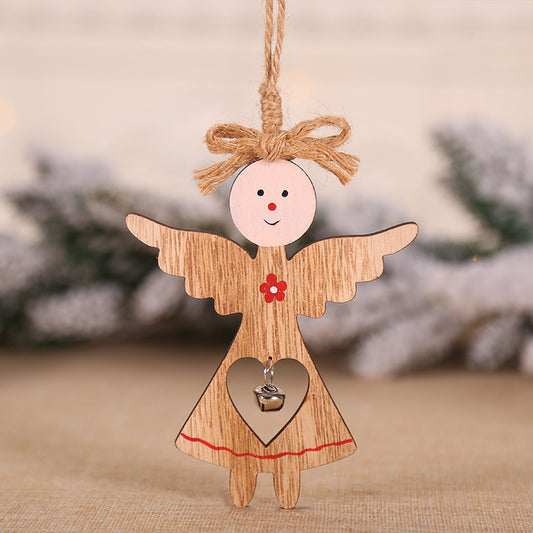 Ángeles Navideños de Madera para Decoración del Hogar - Image 2