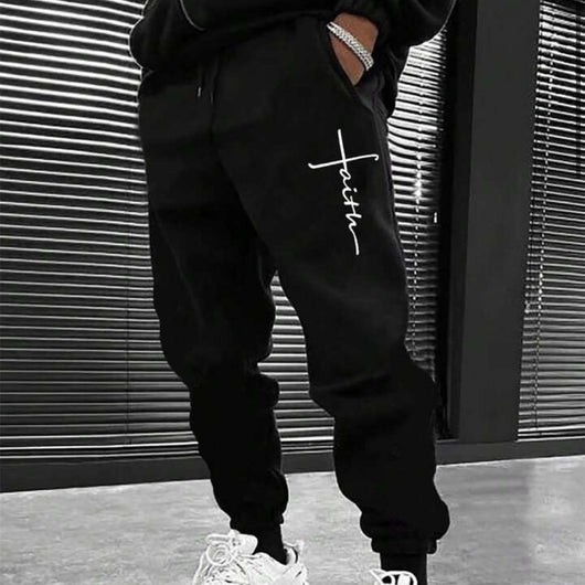 Pantalones Casuales Rectos para Hombre con Forro Polar y Bolsillos Laterales