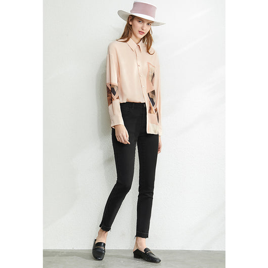 Blusa de Gasa Estampada con Diseño Moderno para Mujer - Image 2