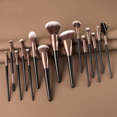 Set de 15 Brochas de Maquillaje Profesional con Aplicadores para Sombra - Image 10