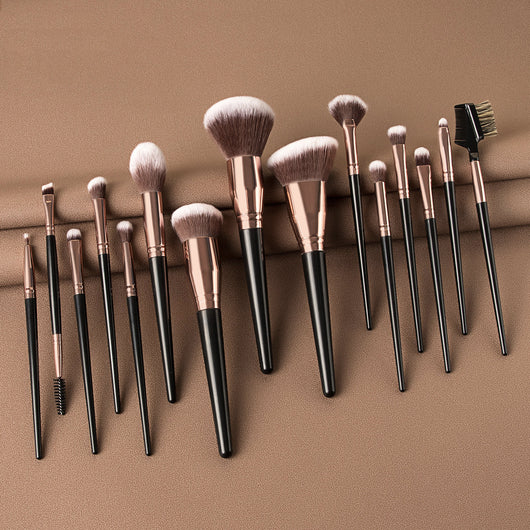 Set de 15 Brochas de Maquillaje Profesional con Aplicadores para Sombra - Image 10