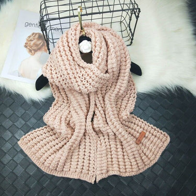 Bufanda de Lana Gruesa Estilo Coreano para Otoño e Invierno - Image 11