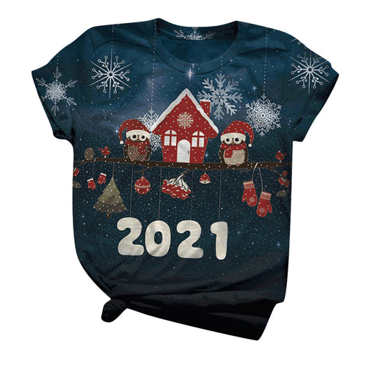Playera Navideña Reno y Muñeco de Nieve para Hombre y Mujer - Image 9