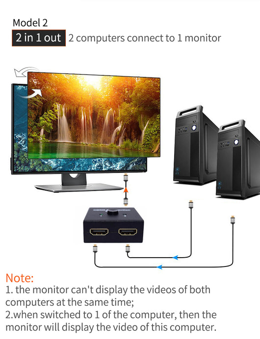 Divisor HDMI 2 en 1 - Switch Bidireccional de Alta Definición - Image 4