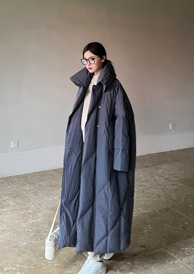 Abrigo Largo Invierno Talla Grande Estilo Coreano para Mujer - Image 10