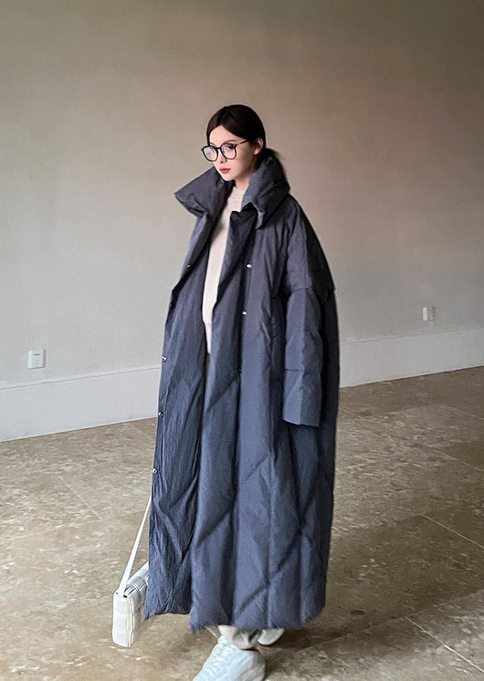 Abrigo Largo Invierno Talla Grande Estilo Coreano para Mujer - Image 10
