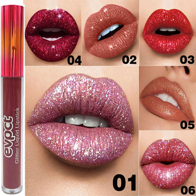 Brillo labial metálico de larga duración