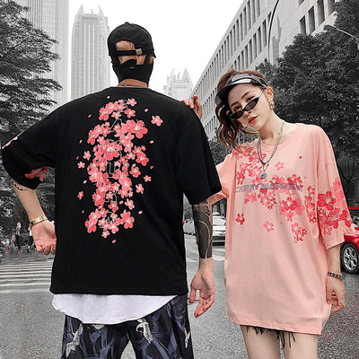 Playera Sakura para Pareja - Verano Fresco y Cómodo