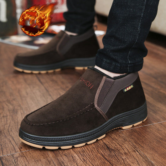 Zapatos Casuales para Hombre con Forro Cálido y Terciopelo
