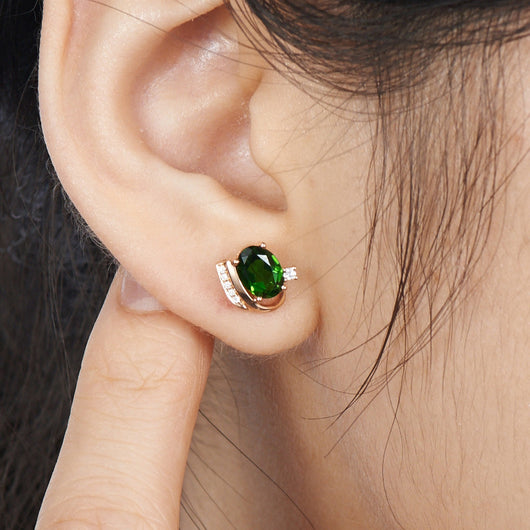 Aretes de Turmalina Verde Vintage - Joyas de Cristal Tesoro Esmeralda - Image 4