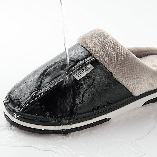 Pantuflas de Algodón Impermeables con Suela PU - Image 2