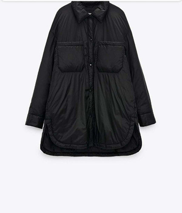 Chaqueta de Algodón Caqui Verde con Bolsillos Dobles - Abrigo Cálido