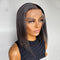 Peluca Bob Liso Frontal de Encaje Transparente 13x4