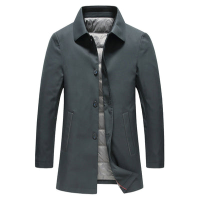 Chaqueta Acolchada Ligera y Larga Cortavientos Pluma - Image 3