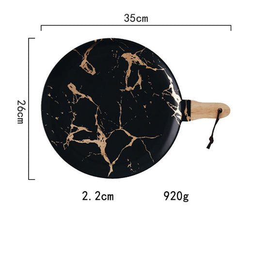 Bandeja de Cerámica Irregular Mármol y Oro - Lujo Minimalista - Image 27
