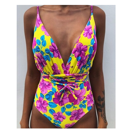 Traje de Baño Monokini Escotado para Mujer - Image 3