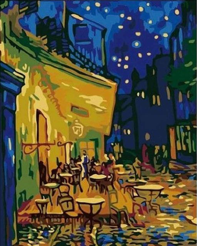 Kit de Pintura por Números Digital - La Noche Estrellada sobre el Ródano de Van Gogh - Image 6