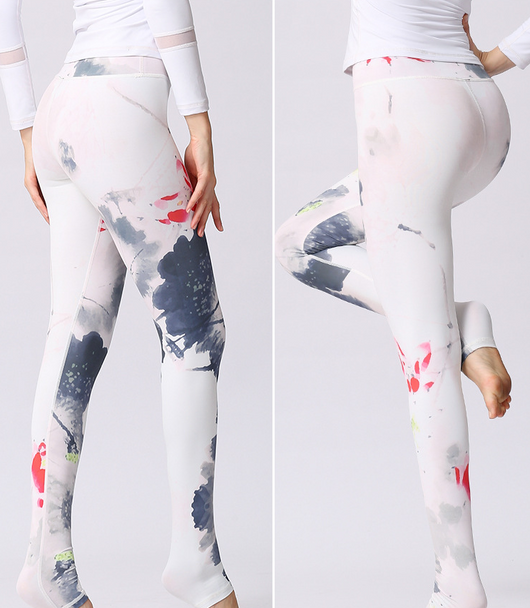 Pantalones de yoga cintura alta estampados para mujer - Diseño europeo y americano - Image 15