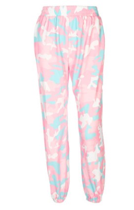 Pantalones Cargo Camuflado Algodón Rosa y Gris - Image 2