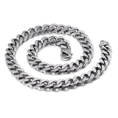 Collar de Acero Titanio Cadena Gruesa Estilo Caballo para Hombre - Image 15