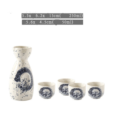 Juego de Dispensador de Cerámica con Copas para Sake y Vino - Image 5