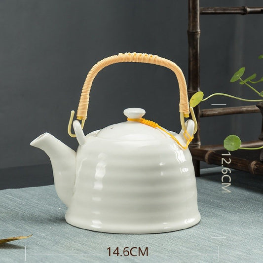 Tetera de Cerámica Grande con Colador y Asa Ergonómica
