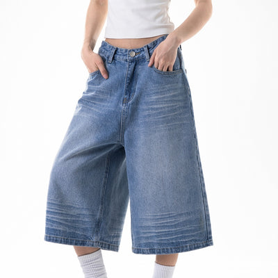 Pantalones Cargo Sueltos Retro Cropped para Mujer - Estilo Wide-Leg Casual - Image 2