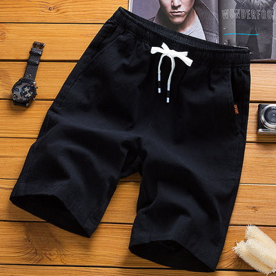Shorts Casuales de Algodón y Lino para Hombre - Image 7