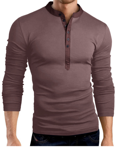 Camiseta Manga Larga Escote V Slim Fit para Hombre - Image 2