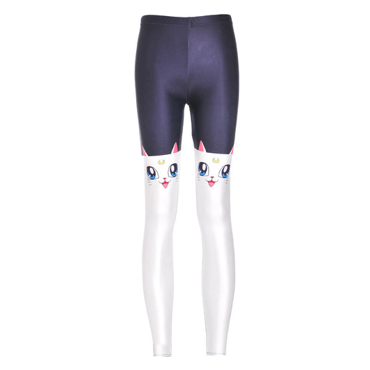 Leggings Deportivos Mujer Estampado Gato Blanco - Image 5