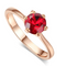 Rose Dorado and zircon ring RoseGold Rojo 5.5