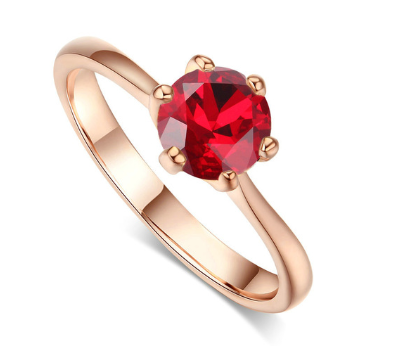 Anillo de Oro Rosado con Circonita Brillante - Image 10