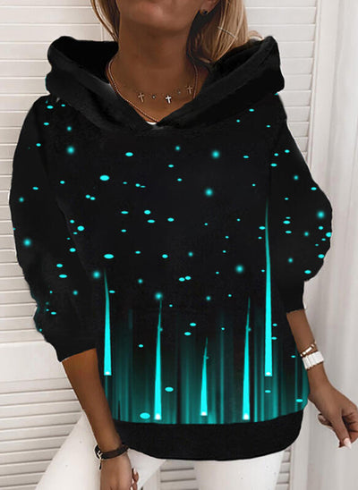 Sudadera con capucha estampado de lentejuelas para mujer - Image 9