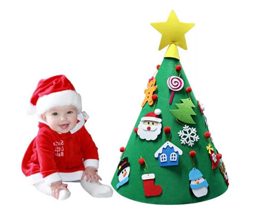 Árbol de Navidad 3D en Fieltro - Puzzle Infantil DIY Hecho a Mano - Image 6
