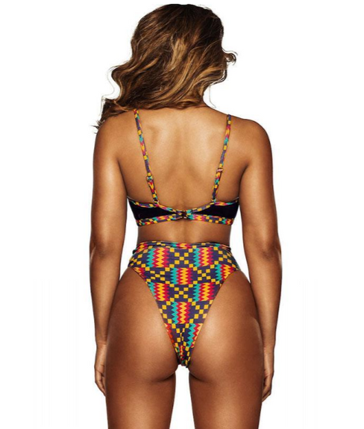 Bikini de Cintura Alta con Estampados Múltiples - Image 9