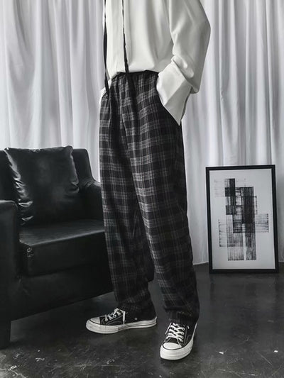 Pantalones Casuales Estilo Danza con Patrón Cuadros para Estudiantes - Image 10