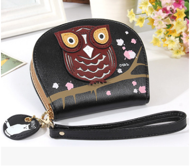 Billetera Corta para Mujer Diseño Búho Kawaii - Monedero con Cierre de Cremallera - Image 3