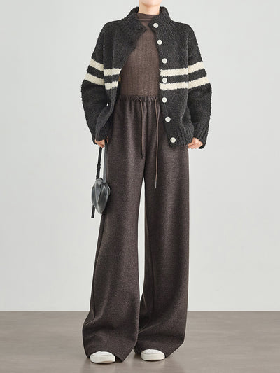 Pantalones de Jogger en Tweed Estampado - Mezcla de Lana Confortable - Image 3