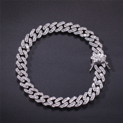 Pulsera Hip-hop Chapada en Oro con Diamantes de Aleación - Image 6